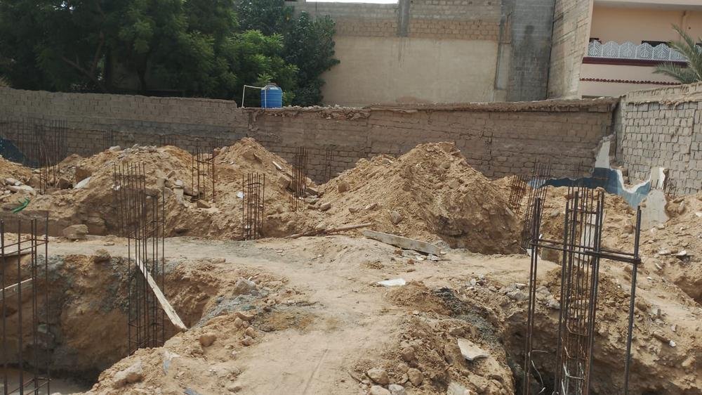 Construction progress on site